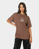 HUF X Pleasures Dyed Short Sleeve T-Shirt Brown