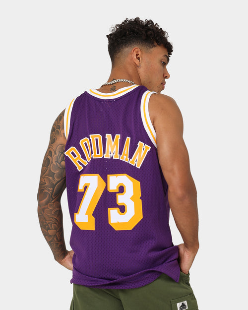 Mitchell & Ness Los Angeles Lakers Dennis Rodman #73 '98-'99 Road Swingman Jersey Purple