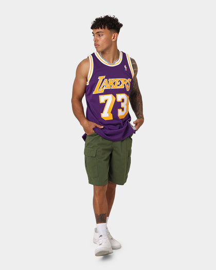 Mitchell & Ness Los Angeles Lakers Dennis Rodman #73 '98-'99 Road Swingman Jersey Purple