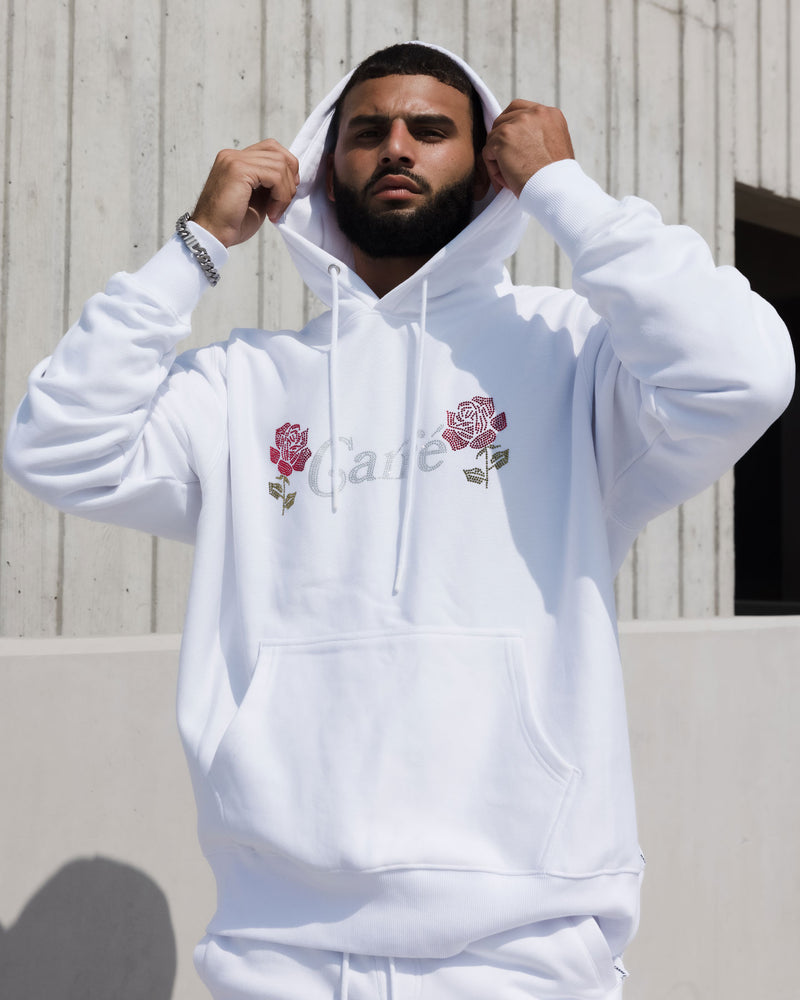 Carré Rhinestone Rose Long Sleeve Hoodie White | Culture Kings