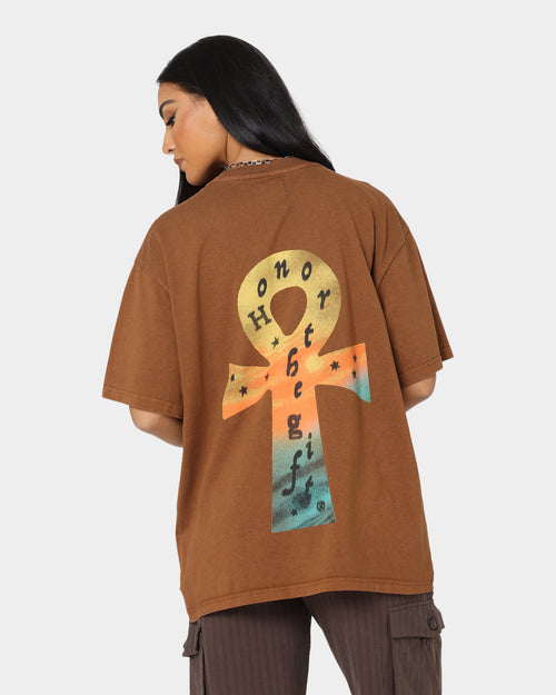 Honor The Gift Spiritual Warfare T-Shirt Brown