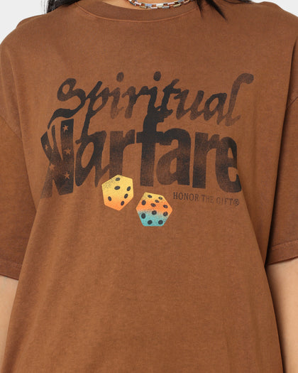 Honor The Gift Spiritual Warfare T-Shirt Brown