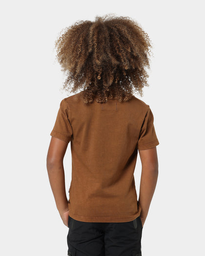 Honor The Gift Kids' Fall Spiritual Warfare T-Shirt Brown