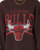 Mitchell & Ness Chicago Bulls Headline Crewneck Baroque Brown