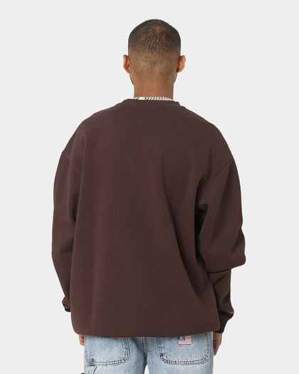 Mitchell & Ness Los Angeles Lakers Headline Crewneck Baroque Brown