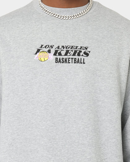 Mitchell & Ness Los Angeles Lakers Vintage Line Up Crewneck Grey Marle