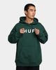 HUF Essentials OG Logo Hoodie Forest Green