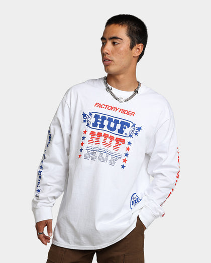 HUF Factory Rider Long Sleeve T-Shirt White