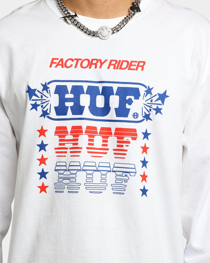 HUF Factory Rider Long Sleeve T-Shirt White