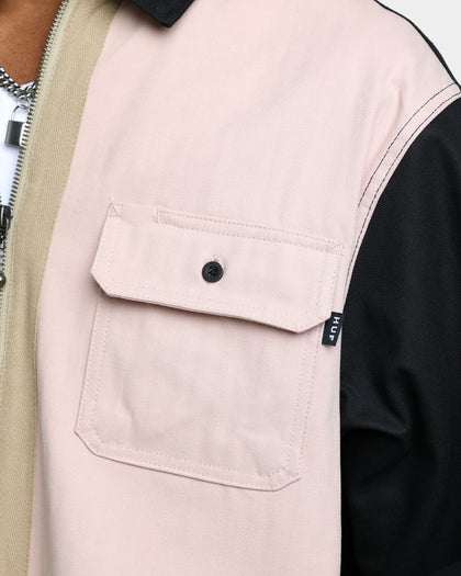 HUF Split Zip Work Shirt Black