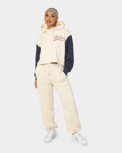Adidas Women's Modern B-Ball Hoodie Wonder White/Shadow Navy