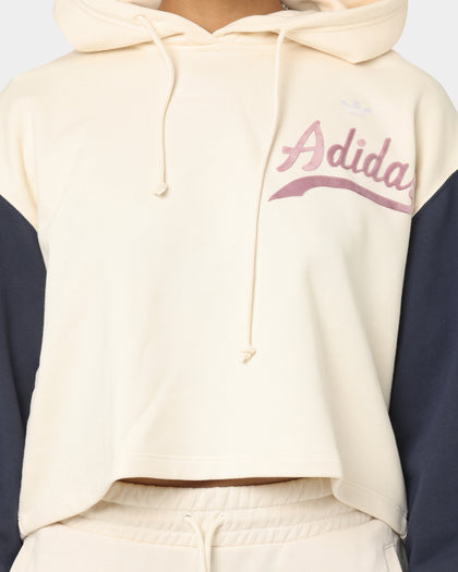 Adidas Women's Modern B-Ball Hoodie Wonder White/Shadow Navy