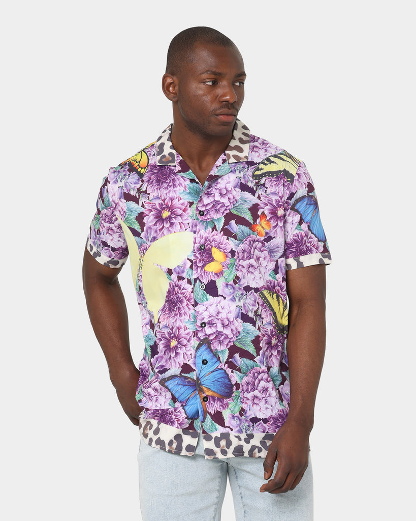 butterfly button up shirt