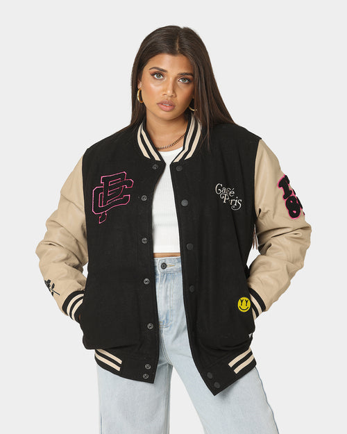 Carre Peace Varsity Jacket Black/Stone