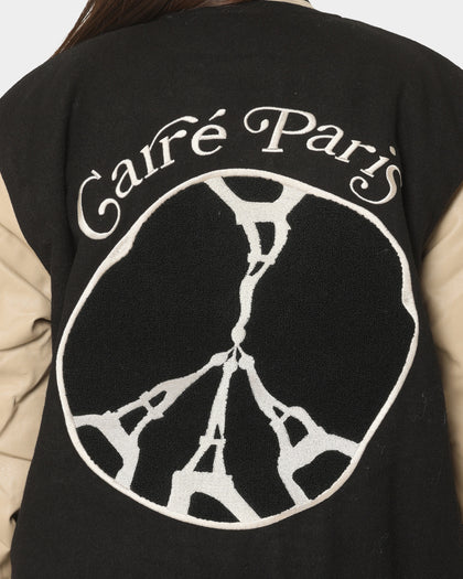 Carre Peace Varsity Jacket Black/Stone