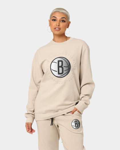 Hugo Boss Hugo Boss X NBA Basic Brooklyn Nets Crewneck Sweatshirt Light Beige