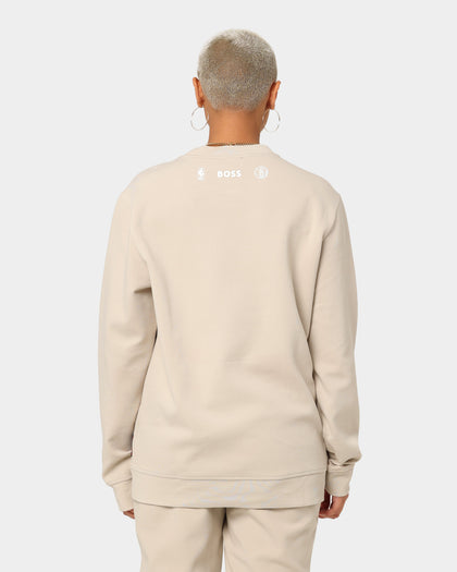 Hugo Boss Hugo Boss X NBA Basic Brooklyn Nets Crewneck Sweatshirt Light Beige