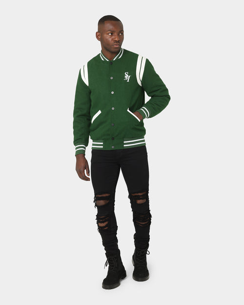 Saint Morta Alpha Varsity Jacket Green/White