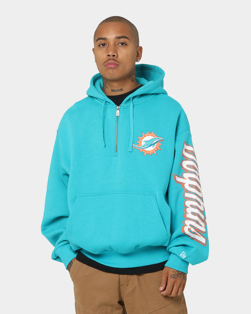 New Era Miami Dolphins Quarter Zip Hoodie Teal