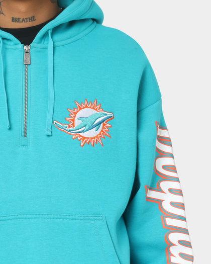 New Era Miami Dolphins Quarter Zip Hoodie Teal