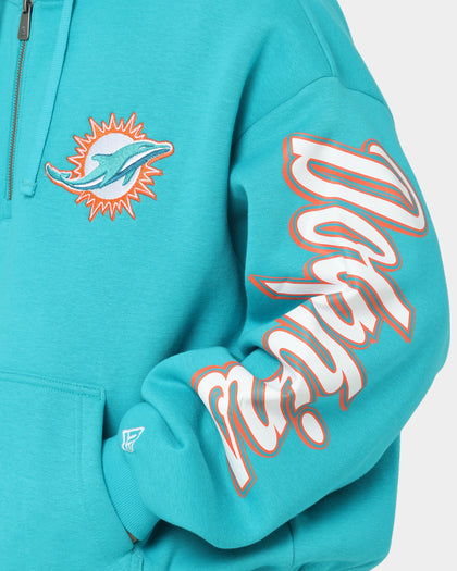 New Era Miami Dolphins Quarter Zip Hoodie Teal