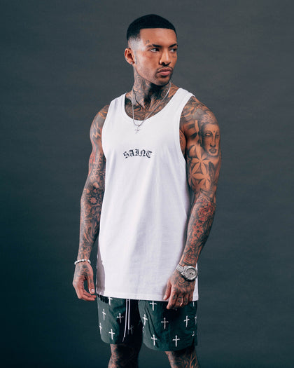 Saint Morta Day Of The Dead Singlet White/Black