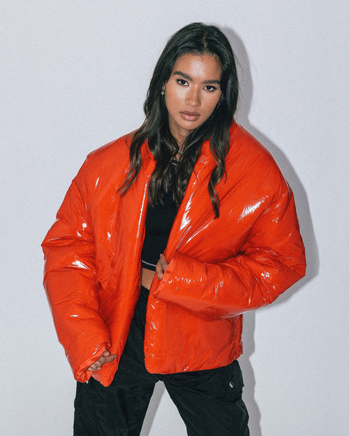 Club Paradise  Paxton Puffer Jacket Red