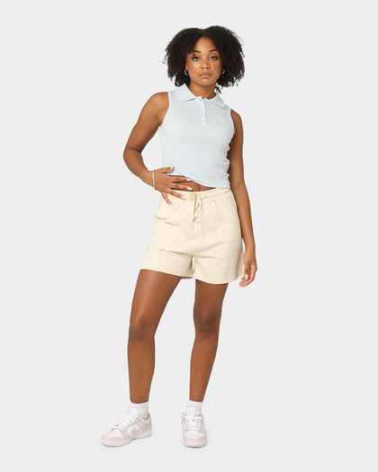 Stussy Women's Valley Rib Polo Tank Ice Blue