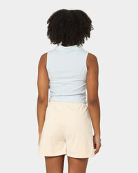 Stussy Women's Valley Rib Polo Tank Ice Blue