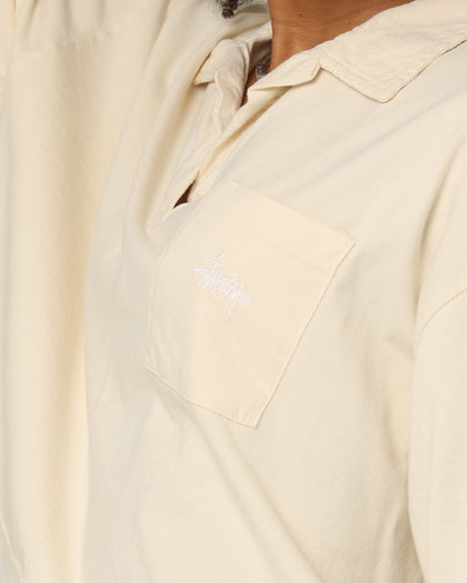 Stussy Women's Woodland Rugby Short Sleeve T-Shirt Cream