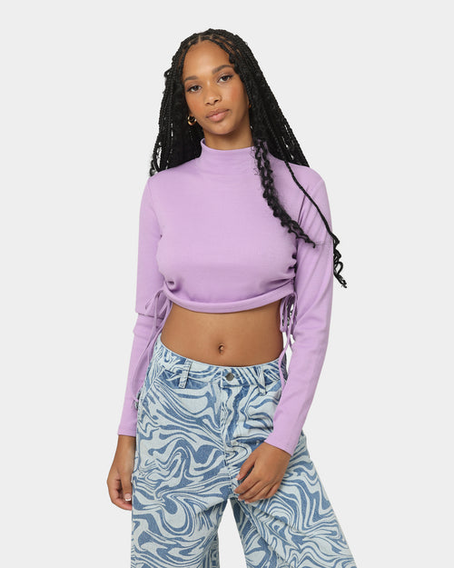 EN ES Women's Harper Cropped LS Top Lilac