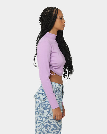 EN ES Women's Harper Cropped LS Top Lilac