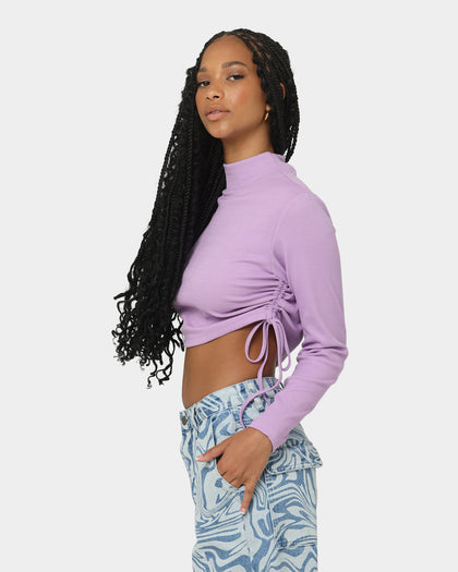 EN ES Women's Harper Cropped LS Top Lilac