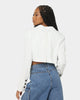 EN ES Women's Luna Cropped Blazer Pin Stripe White