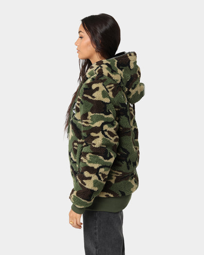 Carre C-Class Polar Fleece Zip Up Jacket Woodland Camo