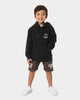 Lil Homme Kids' Peace Classic Hoodie Washed Black