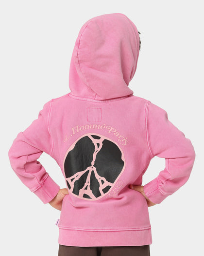 Lil Homme Kids' Peace Classic Hoodie Washed Pink