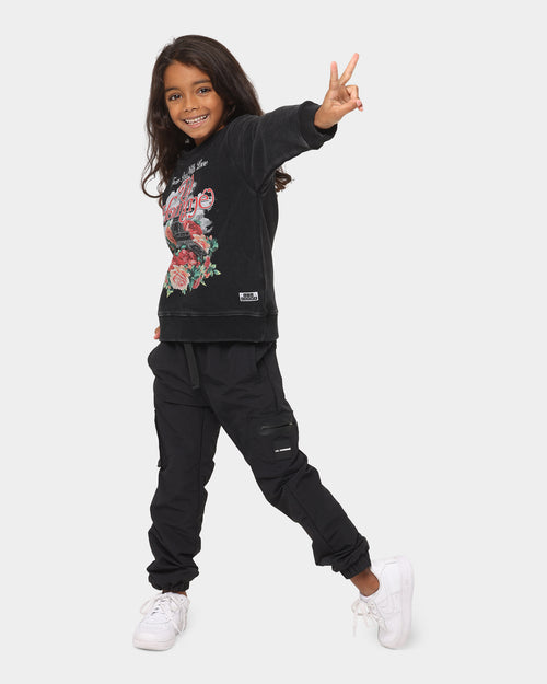 Lil Homme Kids' With Love Vintage Crewneck Washed Black