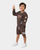 Lil Homme Kids' Worldwide Crewneck Dark Brown