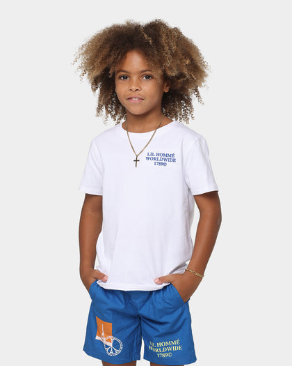 Lil Homme Kids' Worldwide T-Shirt Set White/Blue
