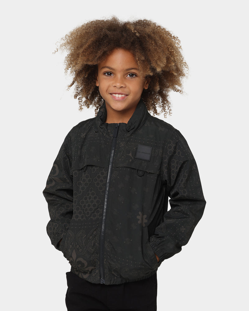 Lil Homme Kid's Bandana Ultra Track Jacket Black