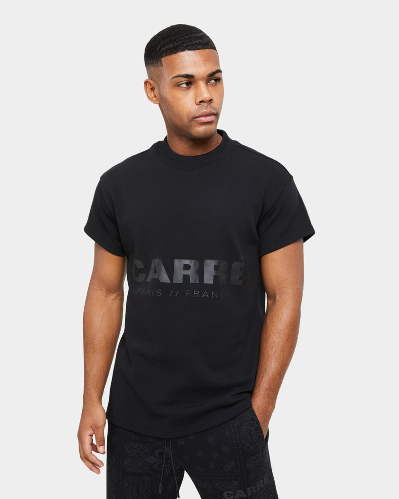 Carre Premium Motion Mockneck T-shirt Black | Culture Kings