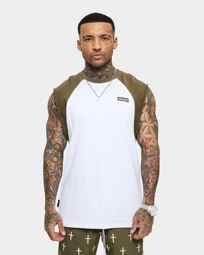 Saint Morta Numeraire Raglan Muscle T-Shirt Army Green
