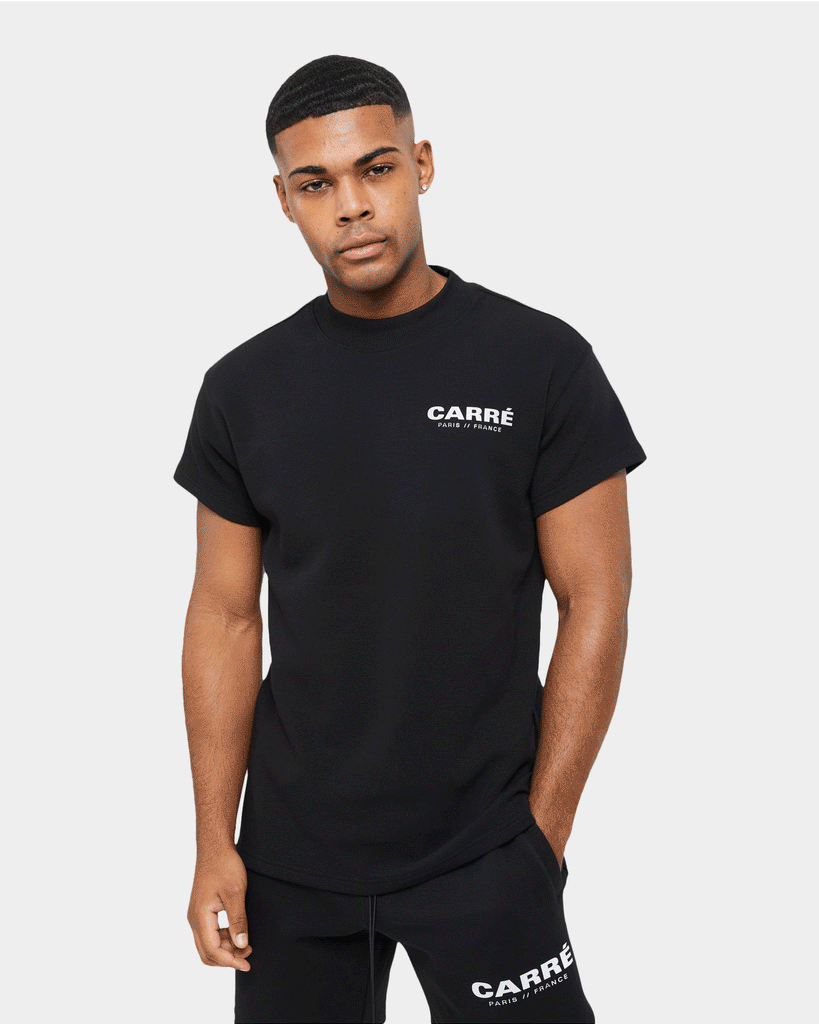 Carre Premium Motion Double Mockneck T-shirt Black | Culture Kings