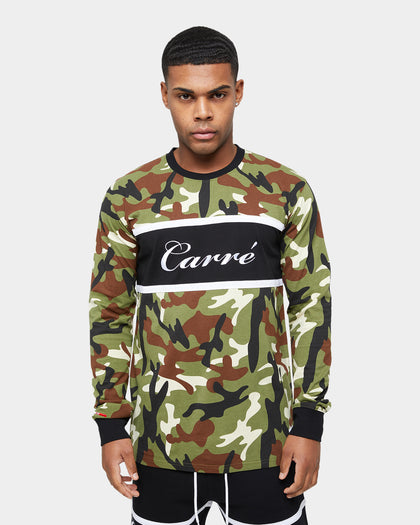 Carre Revolution Classic Long Sleeve T-Shirt Woodland Camo