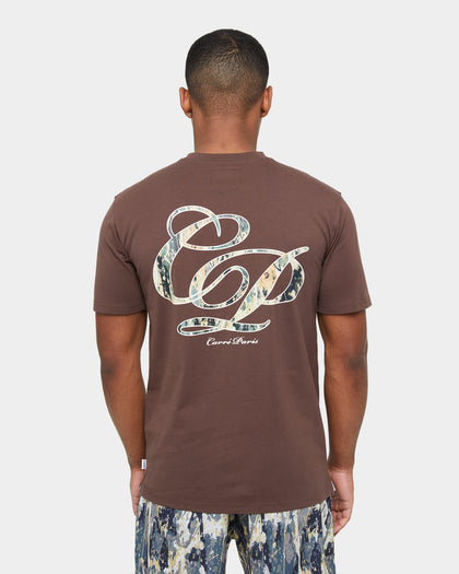 Carre Splatter Logo Classic T-Shirt Dark Brown