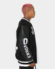 The Anti Order Dead Pixel Leather Varsity Jacket Black/White
