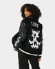 The Anti Order Dead Pixel Leather Varsity Jacket Black/White