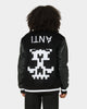 The Anti Order Dead Pixel Leather Varsity Jacket Black/White