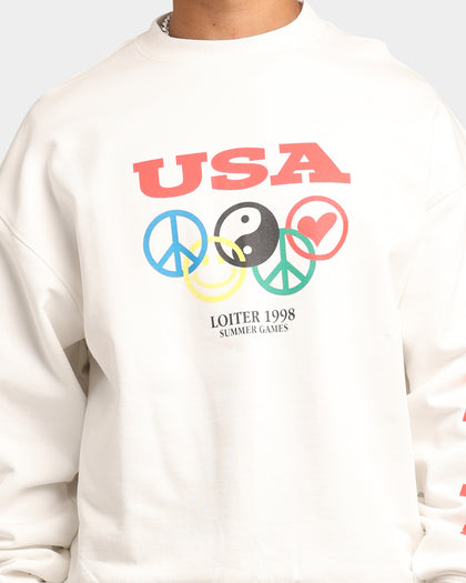 Loiter Tribute Crewneck Off White